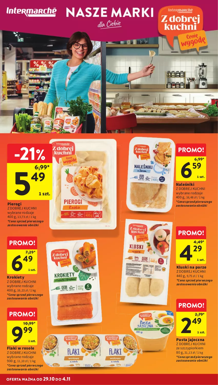Gazetka promocyjna Intermarche - Gazetka promocyjna - ważna 29.10 do 04.11.2026 - strona 22 - produkty: Flaki, Kluski na parze, Krokiety, Naleśniki, Pierogi