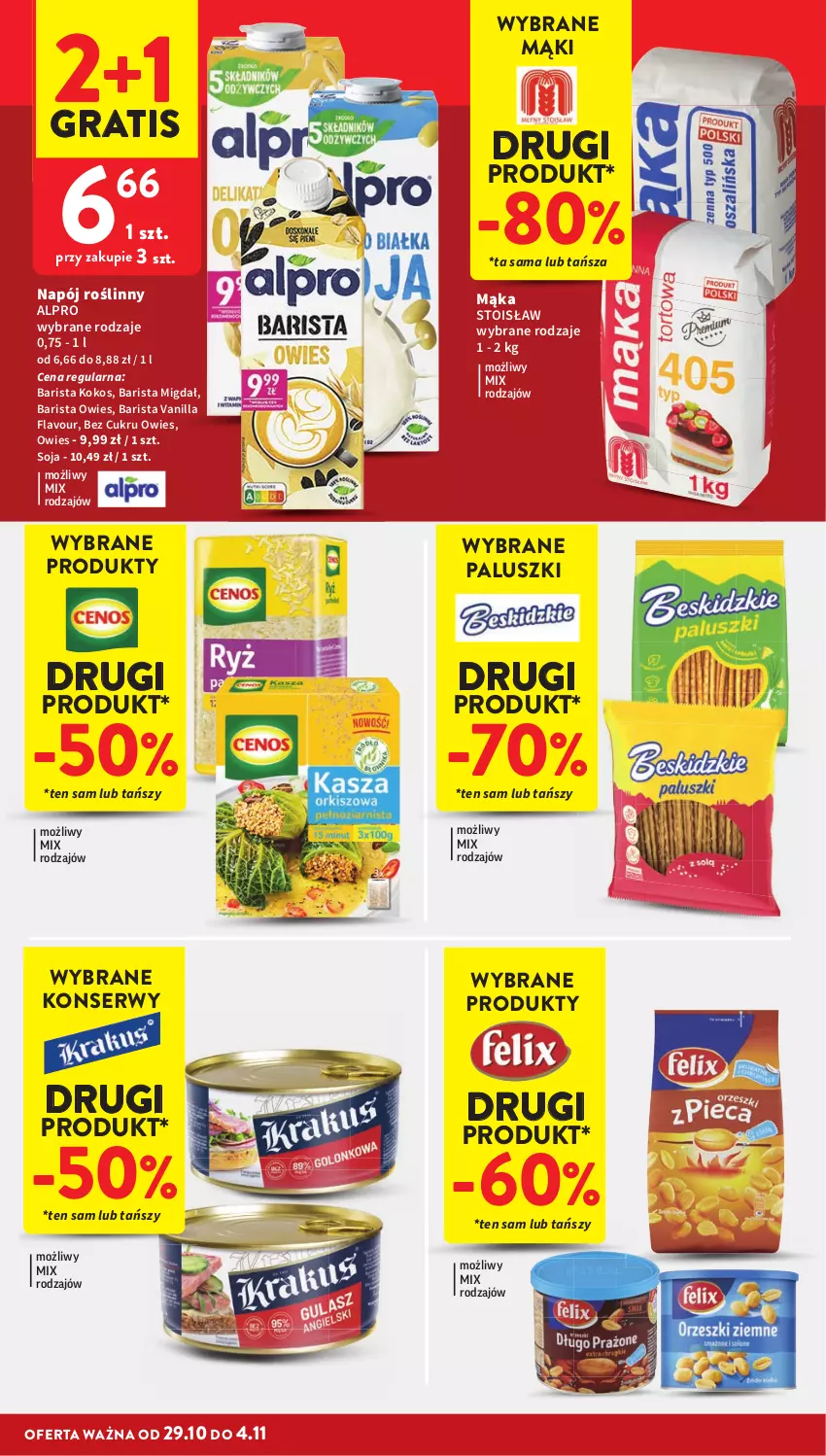 Gazetka promocyjna Intermarche - Gazetka promocyjna - ważna 29.10 do 04.11.2026 - strona 32 - produkty: Alpro, Gra, Kokos, Mąka, Napój, Napój roślinny, Ser