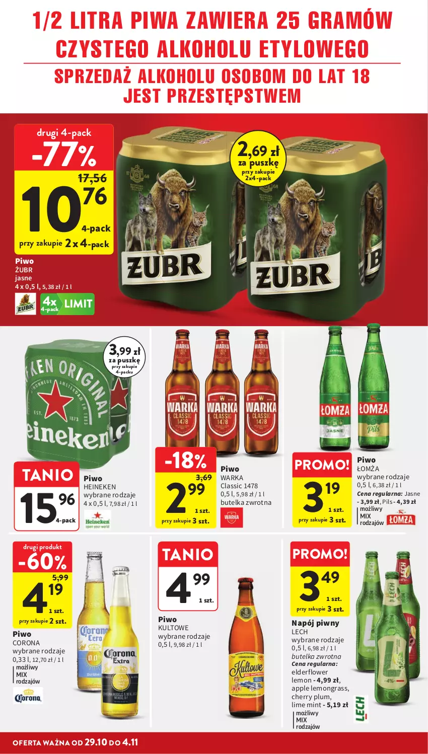 Gazetka promocyjna Intermarche - Gazetka promocyjna - ważna 29.10 do 04.11.2026 - strona 36 - produkty: Gra, Heineken, Napój, Piwa, Piwo, Warka