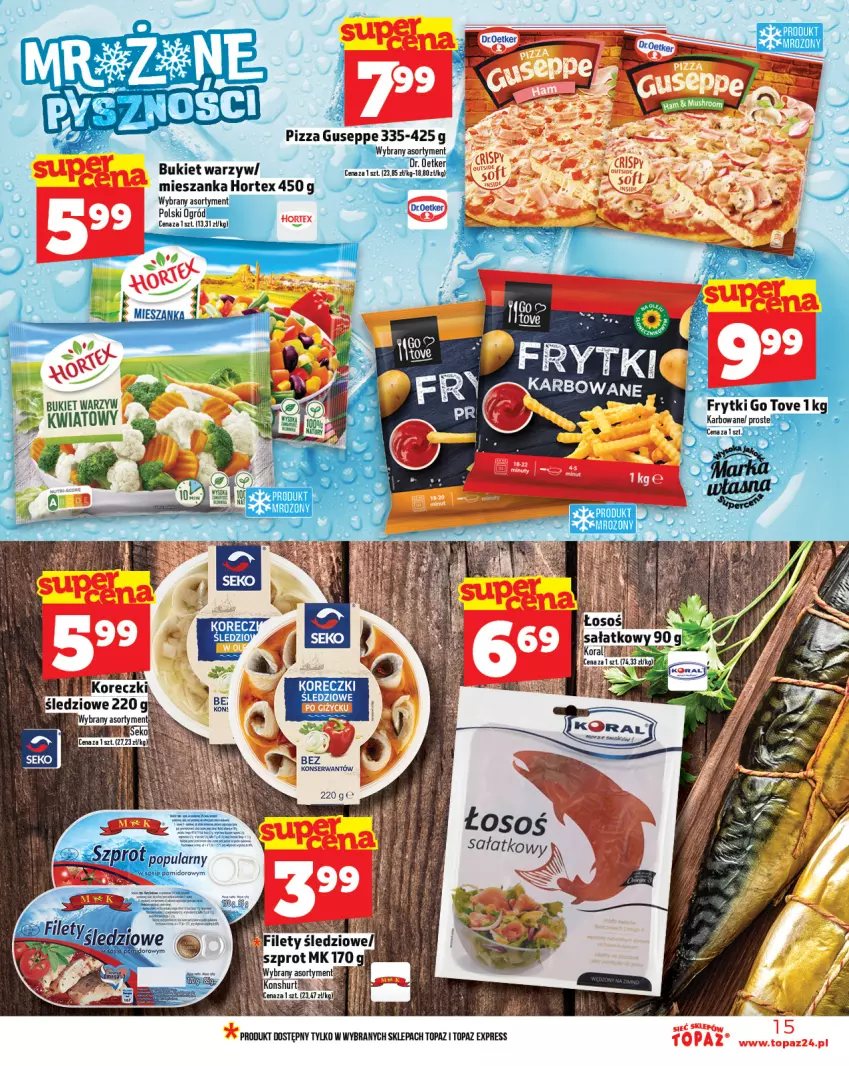 Gazetka promocyjna Topaz - Gazetka - ważna 01.07 do 16.07.2025 - strona 15 - produkty: Bukiet, Bukiet warzyw, Hortex, Sałat, SEKO, Top