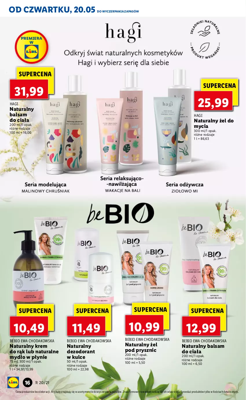 Gazetka promocyjna Lidl - GAZETKA - ważna 20.05 do 22.05.2021 - strona 16 - produkty: Balsam do ciała, Dezodorant, Krem do rąk, Mydło, Mydło w płynie