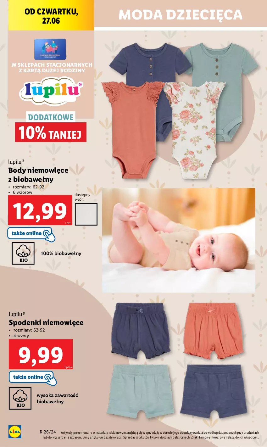 Gazetka promocyjna Lidl - GAZETKA - ważna 24.06 do 29.06.2024 - strona 22 - produkty: Body, Chleb, Dzieci, Moda, Ser, Sok