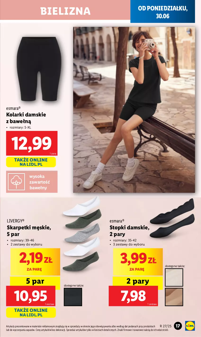 Gazetka promocyjna Lidl - GAZETKA - ważna 30.06 do 05.07.2025 - strona 17 - produkty: Bielizna, Karp, Skarpetki, Sok, Top