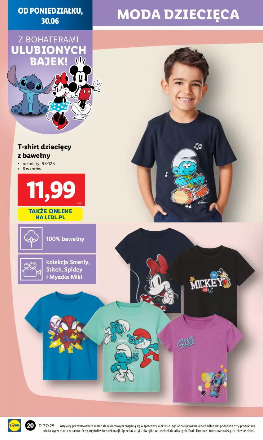 Gazetka promocyjna Lidl - GAZETKA - ważna 30.06 do 05.07.2025 - strona 20 - produkty: Dzieci, Moda, Mysz, T-shirt, Tera