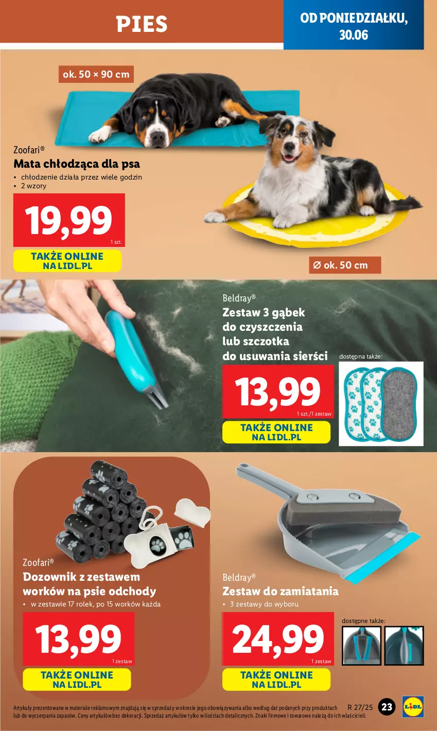 Gazetka promocyjna Lidl - GAZETKA - ważna 30.06 do 05.07.2025 - strona 23 - produkty: Dozownik, Fa, Mata chłodząca, Szczotka