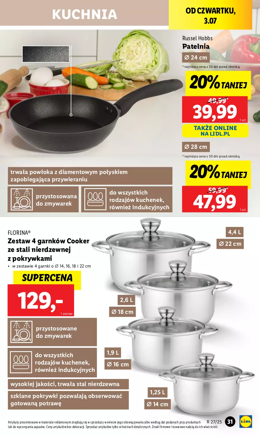 Gazetka promocyjna Lidl - GAZETKA - ważna 30.06 do 05.07.2025 - strona 31 - produkty: Kuchnia, Patelnia, Ser, Sok