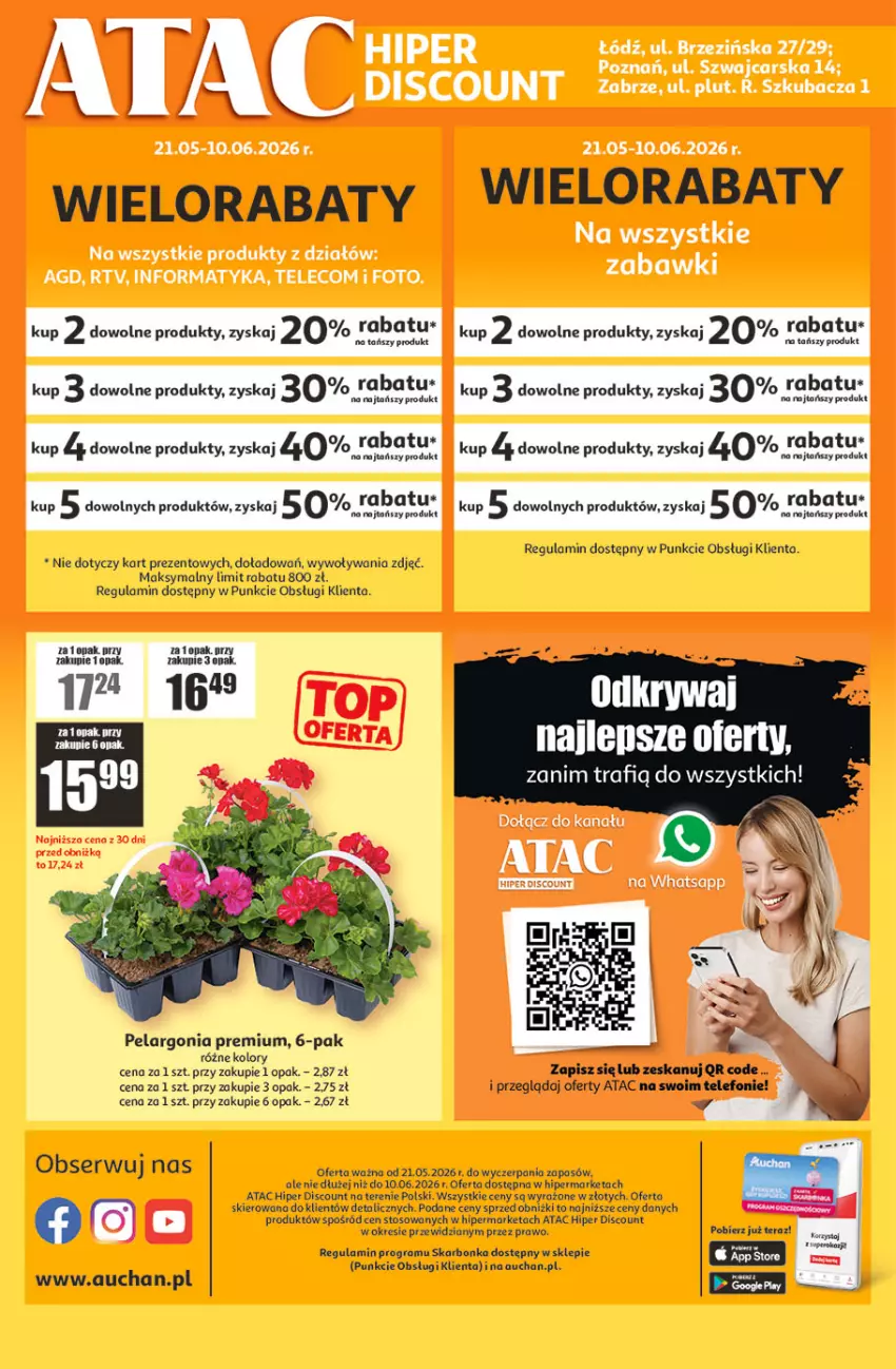 Gazetka promocyjna Auchan - ATAC Hiper Discount - ważna 21.05 do 10.06.2026 - strona 4 - produkty: Gra, Ser, Telefon, Tera, Zupa