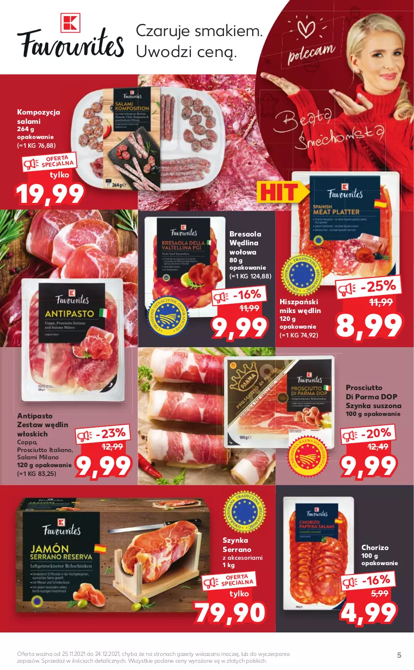 Gazetka promocyjna Kaufland - Oferta specjalna - ważna 25.11 do 24.12.2021 - strona 5 - produkty: Bresaola, Prosciutto, Salami, Ser, Szynka, Wędlina