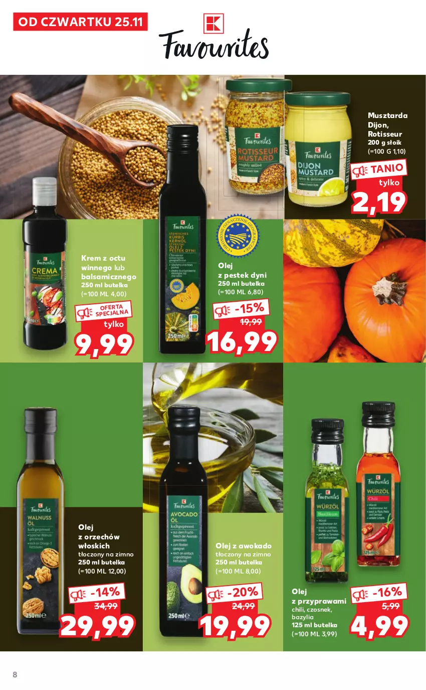 Gazetka promocyjna Kaufland - Oferta specjalna - ważna 25.11 do 24.12.2021 - strona 8 - produkty: Bazyl, Bazylia, Czosnek, Mus, Musztarda, Olej, Ser, Stek