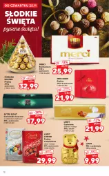 Gazetka promocyjna Kaufland - Oferta specjalna - Gazetka - ważna od 24.12 do 24.12.2021 - strona 18 - produkty: Ser, Praliny, Lindor, Ferrero Rocher, Czekolada, Ferrero, Deser, Bomboniera, Merci, Lindt