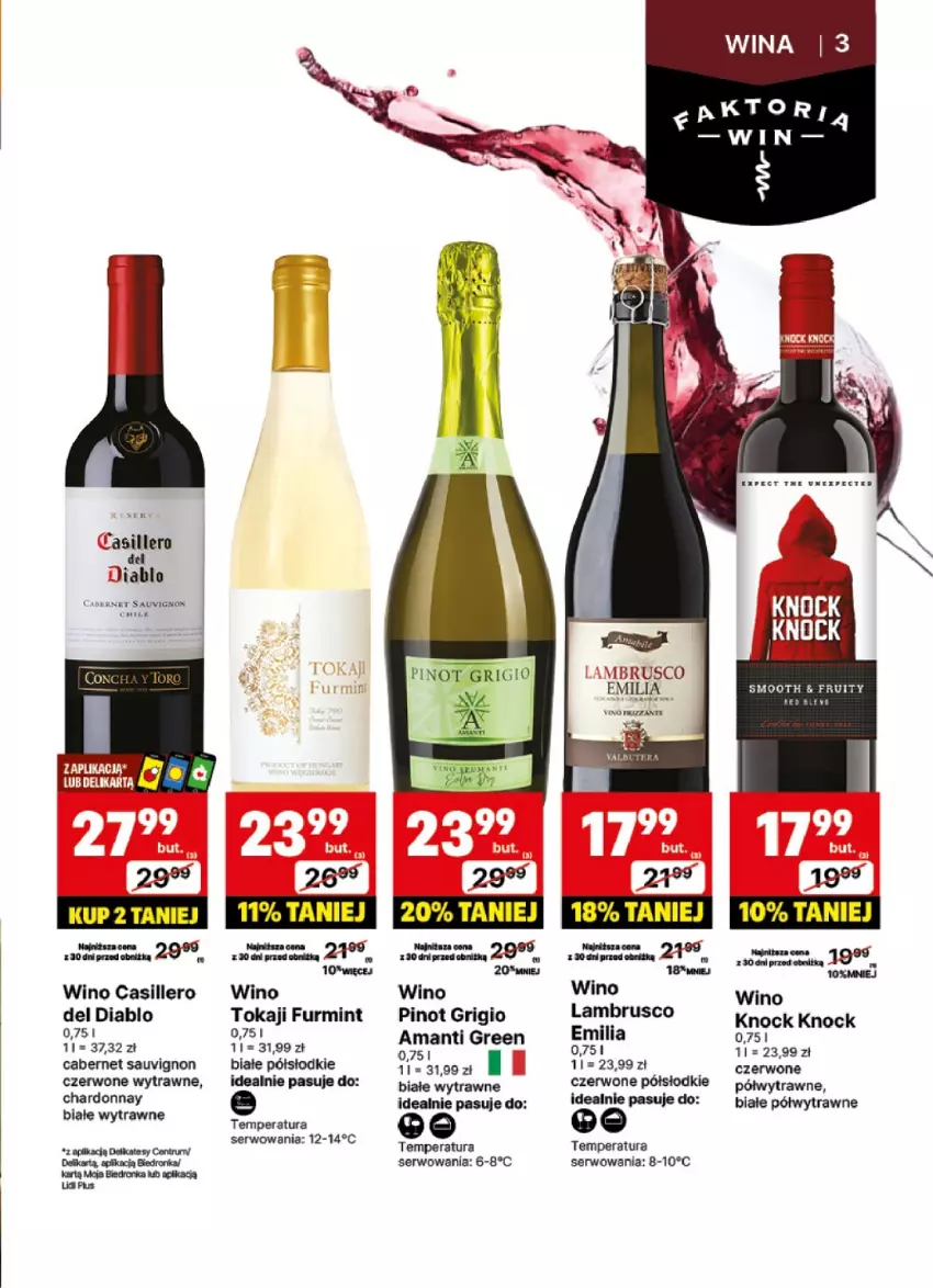 Gazetka promocyjna Delikatesy Centrum - DeliBarek DC43-DC44 - ważna 21.10 do 03.11.2024 - strona 3 - produkty: Cabernet Sauvignon, Chardonnay, Fa, Pinot Grigio, Rum, Ser, Tokaji, Wino