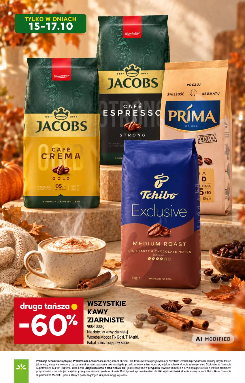 Gazetka promocyjna Stokrotka - Market - ważna 15.10 do 21.10.2026 - strona 8 - produkty: Mięso, Mocca Fix Gold, Optima, Owoce, Warzywa, Woseba