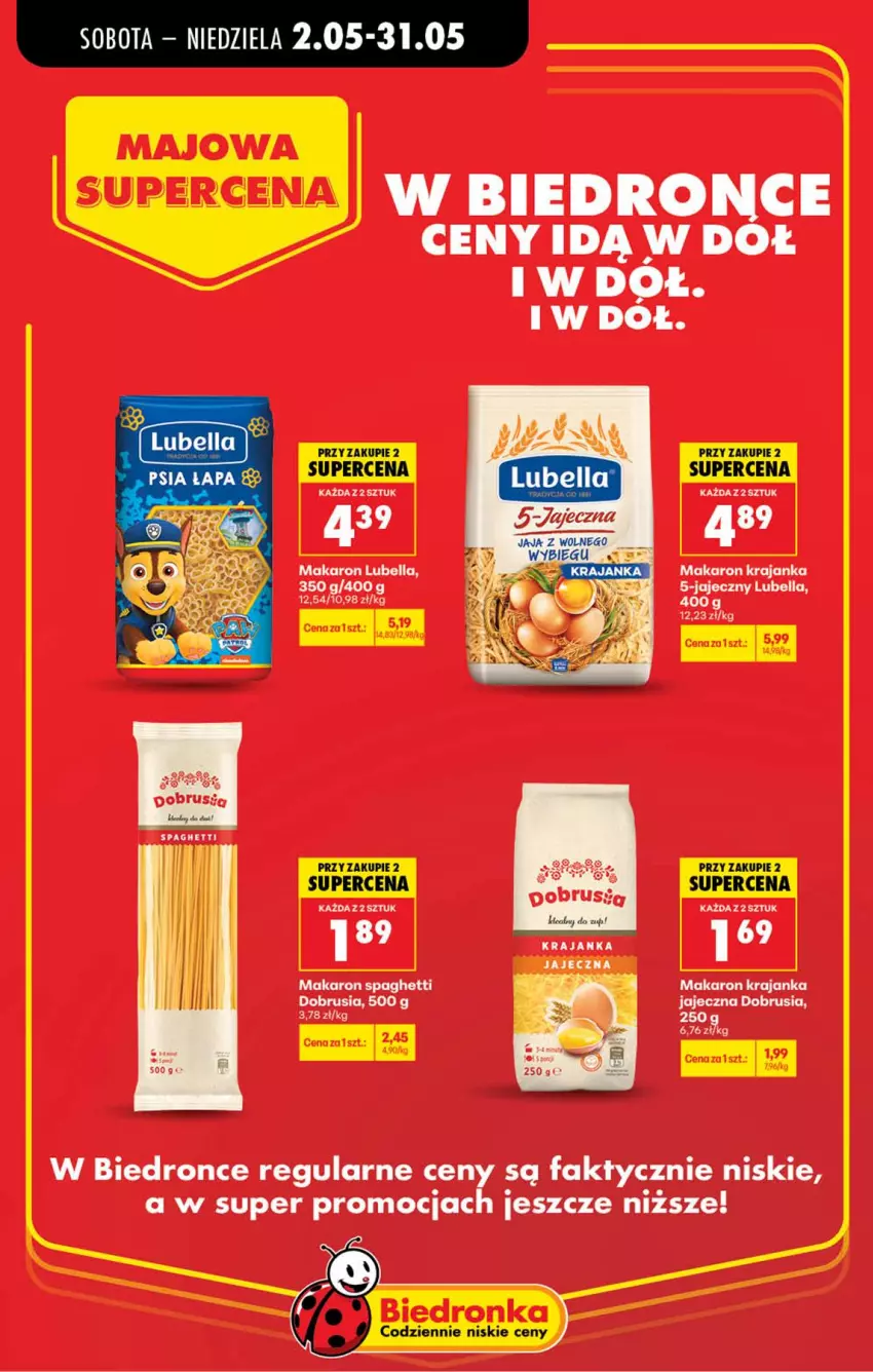 Gazetka promocyjna Biedronka - Gazetka - ważna 02.05 do 09.05.2026 - strona 13 - produkty: Bell, Bella, Fa, Lubella, Makaron, Obrus, Spaghetti