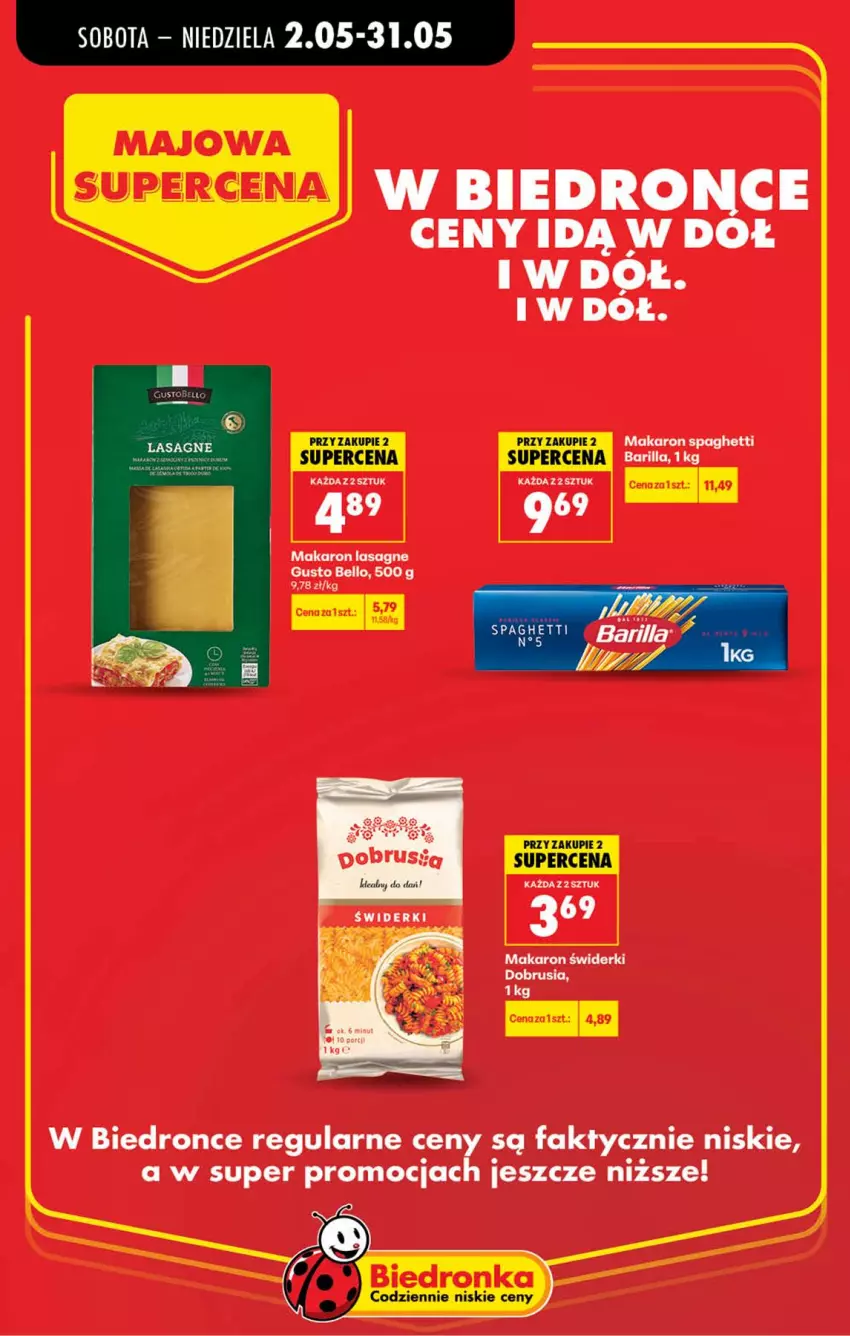 Gazetka promocyjna Biedronka - Gazetka - ważna 02.05 do 09.05.2026 - strona 16 - produkty: Bell, Fa, Lasagne, Makaron, Obrus, Spaghetti