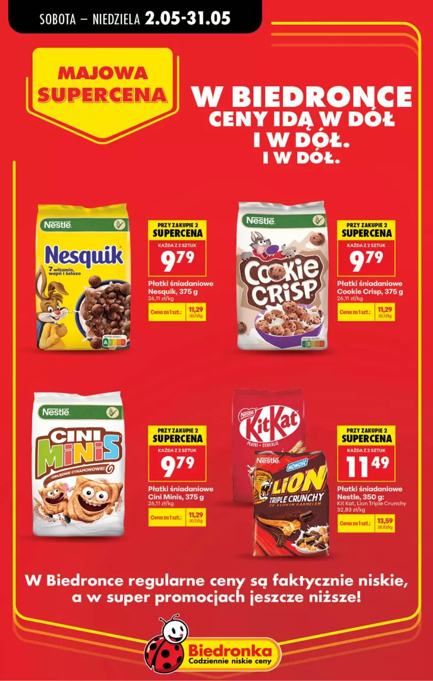 Gazetka promocyjna Biedronka - Gazetka - ważna 02.05 do 09.05.2026 - strona 18 - produkty: Cini Minis, Danio, Fa, Kit Kat, Lion, Nesquik