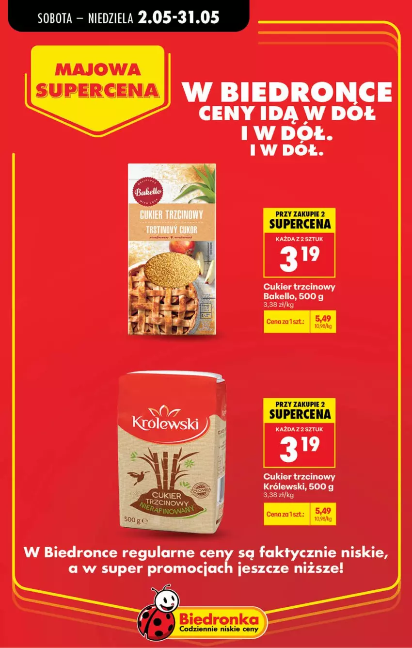 Gazetka promocyjna Biedronka - Gazetka - ważna 02.05 do 09.05.2026 - strona 7 - produkty: Cukier, Cukier trzcinowy, Fa, Królewski