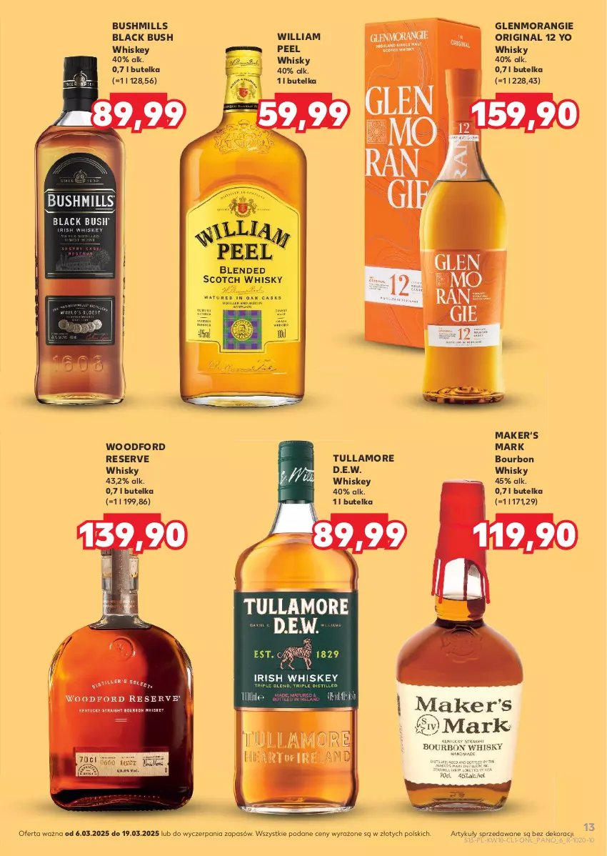 Gazetka promocyjna Kaufland - Barek Kauflandu - ważna 06.03 do 19.03.2025 - strona 13 - produkty: Bourbon, Bushmills, Gin, Lack, Ser, Whiskey, Whisky