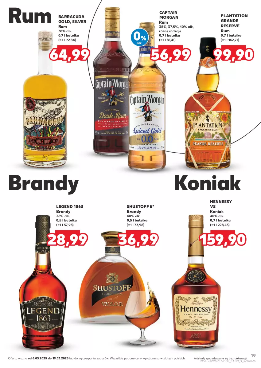 Gazetka promocyjna Kaufland - Barek Kauflandu - ważna 06.03 do 19.03.2025 - strona 19 - produkty: Brandy, Captain Morgan, Gra, Plantation, Rum, Ser