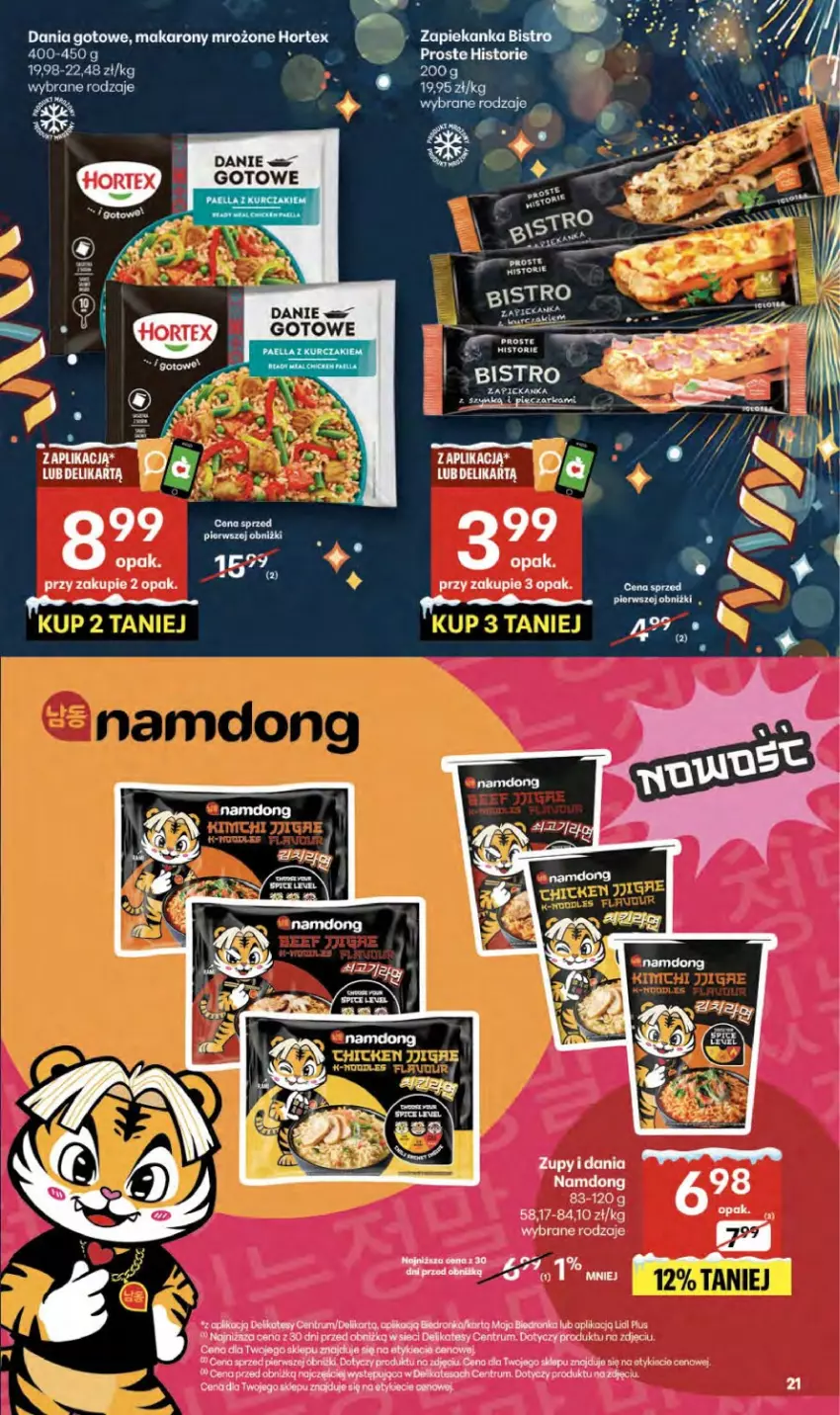 Gazetka promocyjna Delikatesy Centrum - Franczyza DC52 Czwartek - ważna 29.12.2025 do 07.01.2026 - strona 21 - produkty: Dania gotowe, Fa, Hortex, Kawa, Makaron, Piec, Pieczarka, Rum