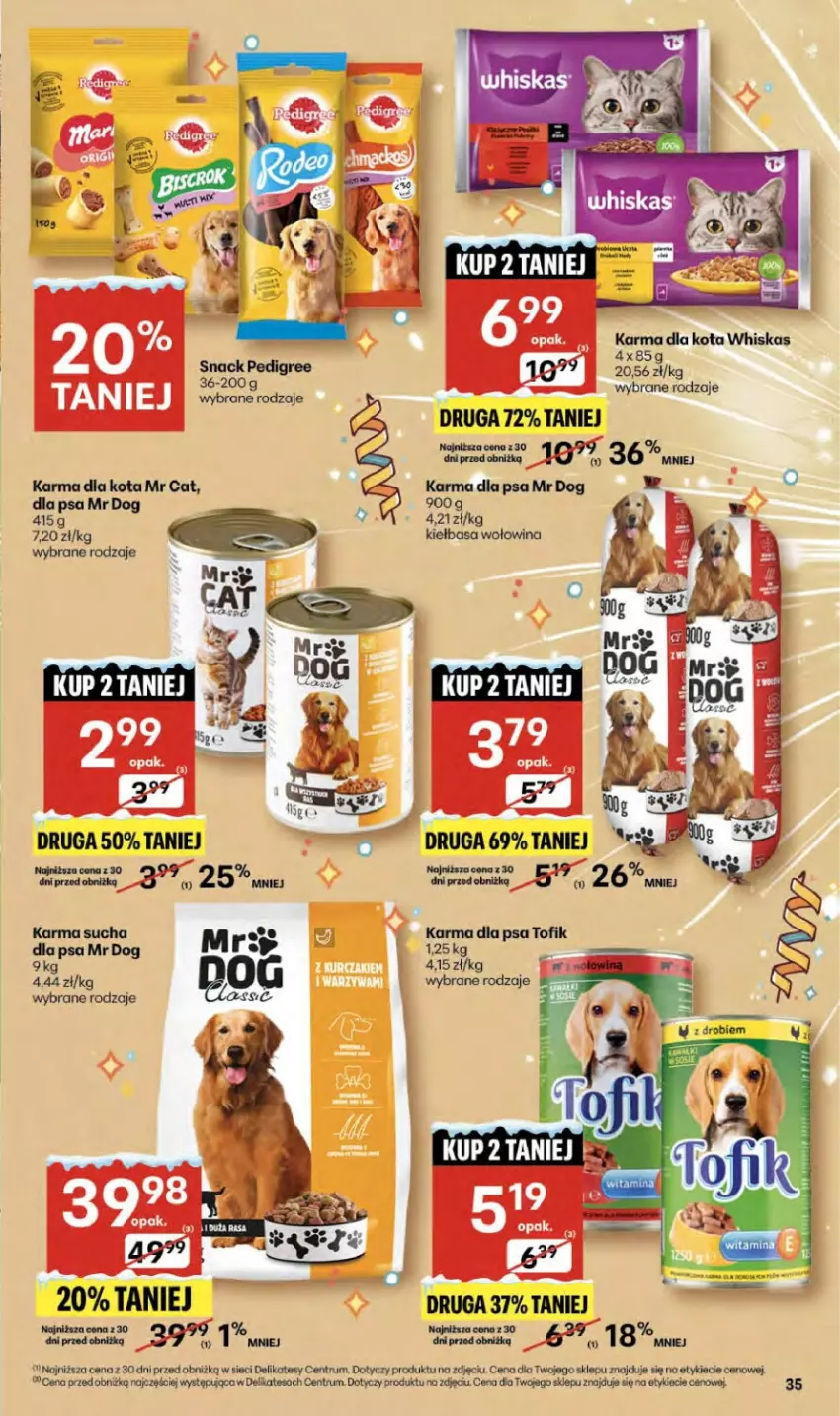 Gazetka promocyjna Delikatesy Centrum - Franczyza DC52 Czwartek - ważna 29.12.2025 do 07.01.2026 - strona 35 - produkty: Kiełbasa, Rum, Whiskas
