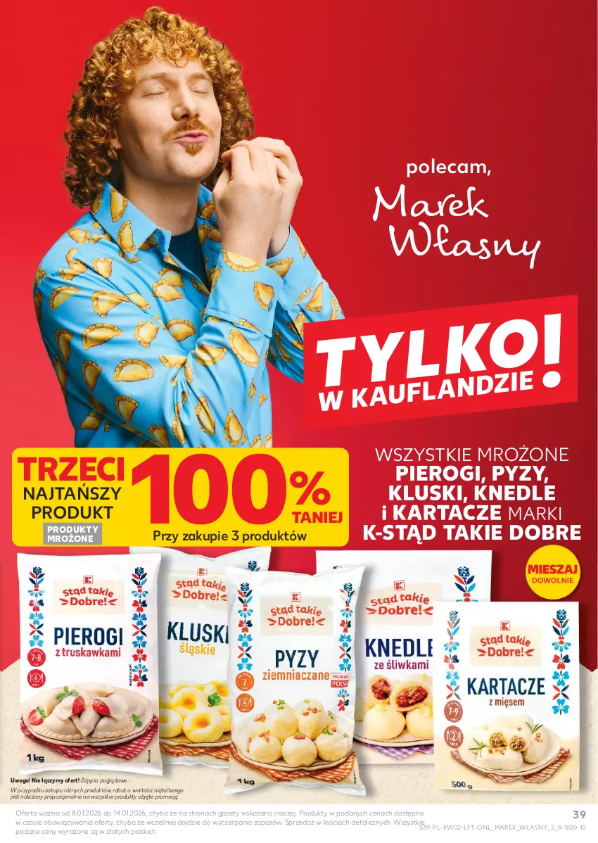 Gazetka promocyjna Kaufland - Gazetka tygodnia - ważna 08.01 do 14.01.2026 - strona 39 - produkty: Knedle, Pierogi, Por, Produkty mrożone, Waga