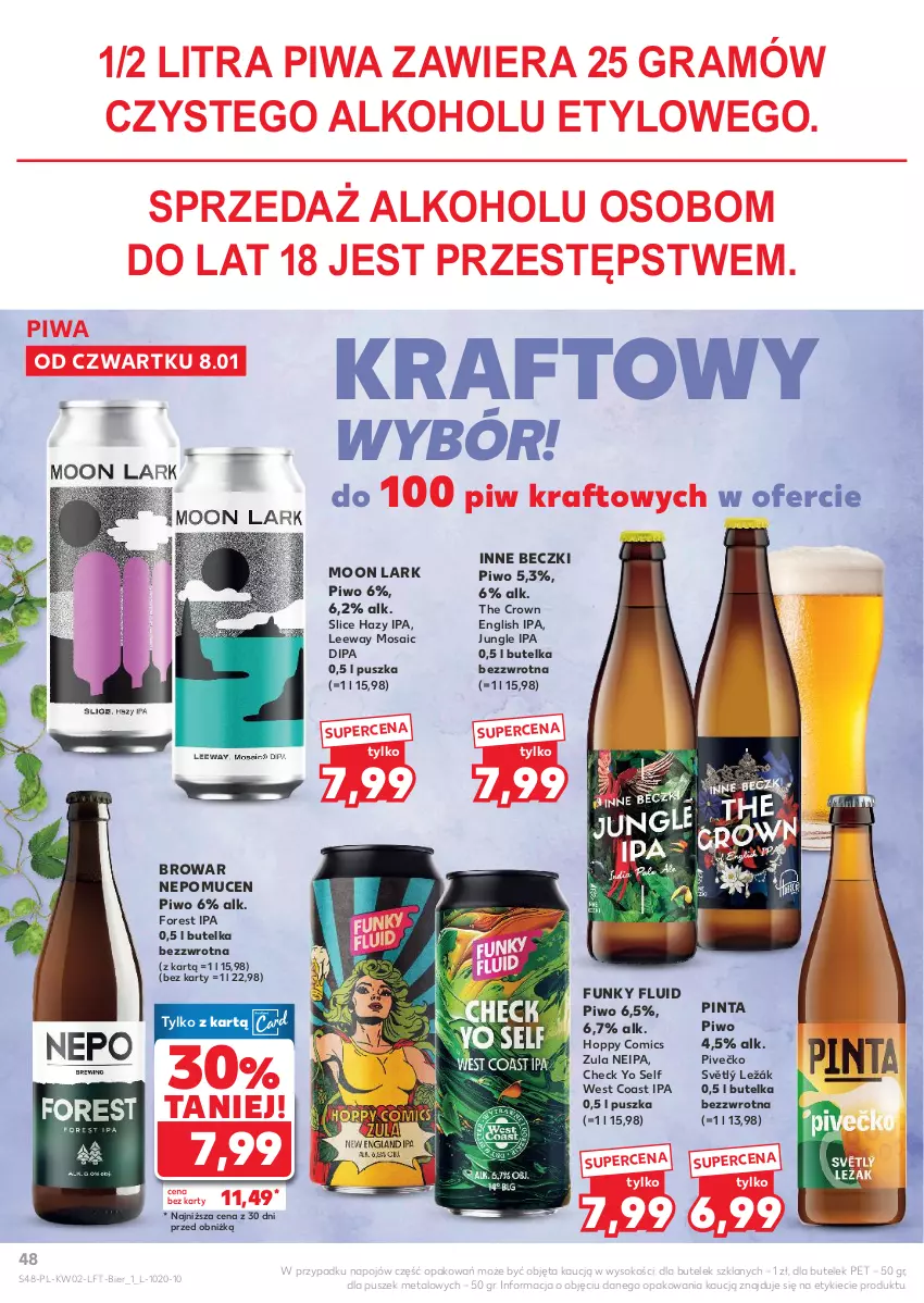 Gazetka promocyjna Kaufland - Gazetka tygodnia - ważna 08.01 do 14.01.2026 - strona 48 - produkty: Gra, Piwa, Piwo, Sok