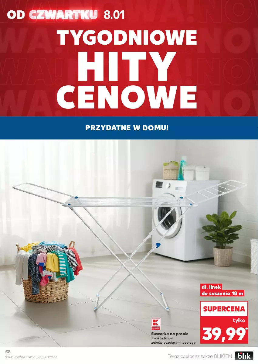 Gazetka promocyjna Kaufland - Gazetka tygodnia - ważna 08.01 do 14.01.2026 - strona 58 - produkty: Piec, Suszarka, Suszarka na pranie, Tera