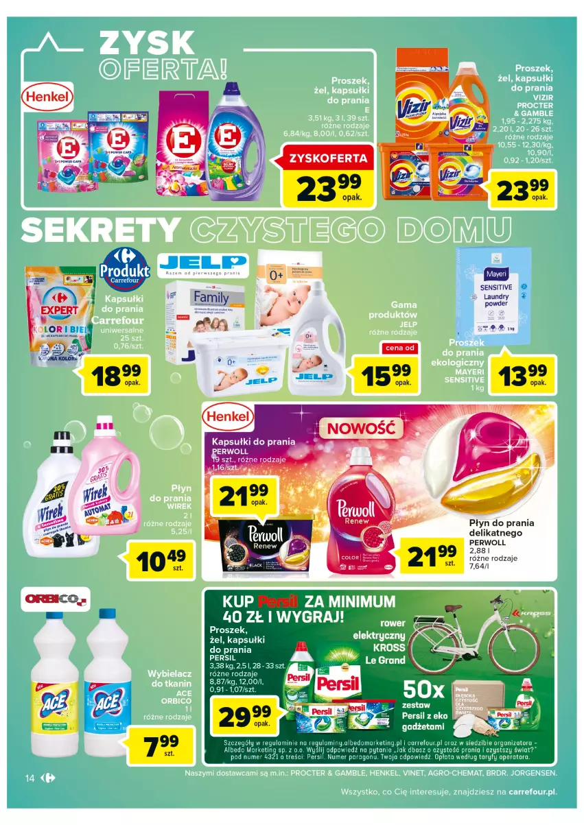 Gazetka promocyjna Carrefour - Gazetka Szalona 5 Carrefour Tarnów - ważna 16.08 do 28.08.2022 - strona 14 - produkty: Gra, Kapsułki do prania, Persil, Perwoll, Płyn do prania