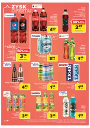 Gazetka promocyjna Carrefour - Gazetka Market - Gazetka - ważna od 23.01 do 23.01.2022 - strona 10 - produkty: Sok, 7up, Napój energetyczny, Inka, Pepsi max, Mirinda, Kosz, Coca-Cola, Lack, LANA, Pepsi, Tiger, Napój izotoniczny, Napój gazowany, Fanta, Woda mineralna, Kubuś, Woda, Sprite, Napój, Cisowianka, Hortex, Fa