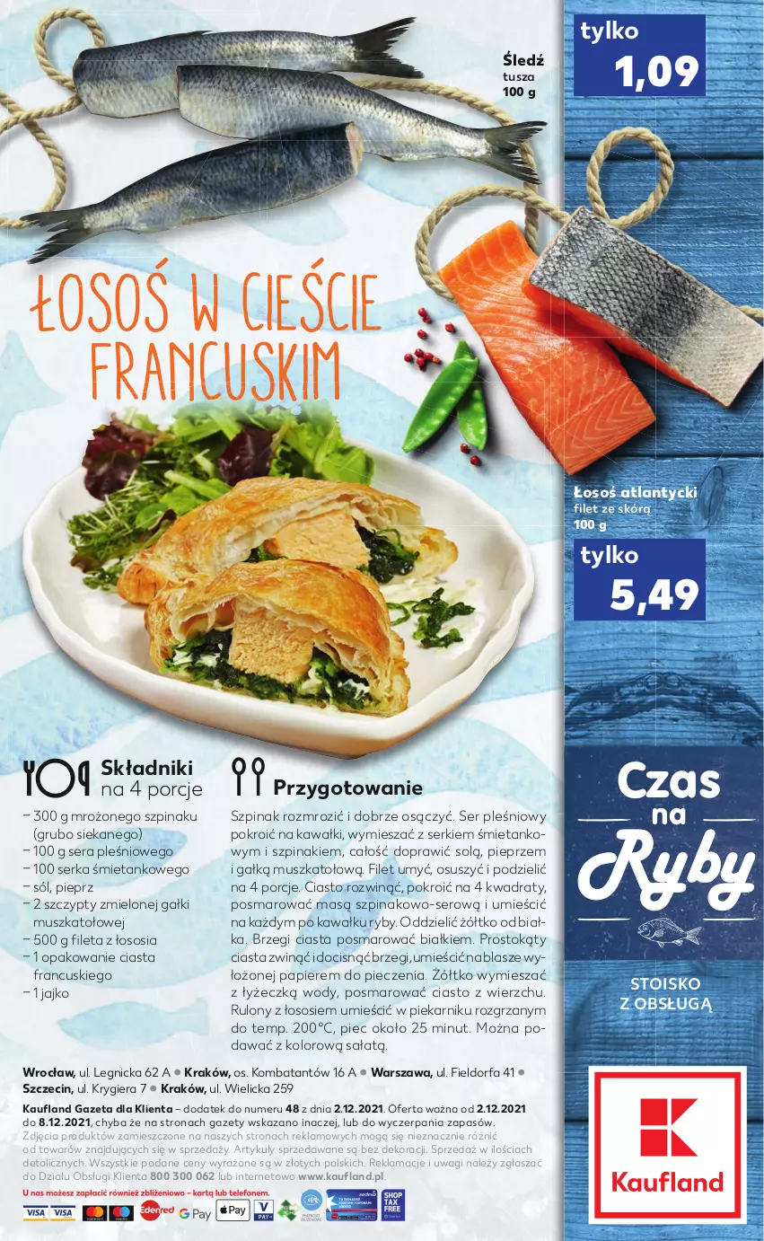 Gazetka promocyjna Kaufland - RYBY - ważna 02.12 do 08.12.2021 - strona 2 - produkty: Fa, Kawa, Mus, Papier, Piec, Piekarnik, Pieprz, Por, Sałat, Ser, Ser pleśniowy, Sól, Sos, Szpinak, Tusz, Wagi