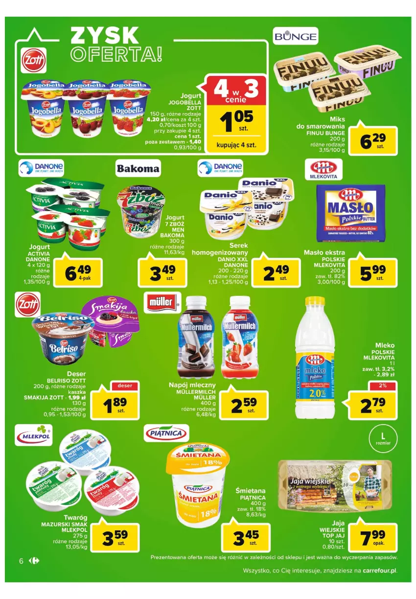 Gazetka promocyjna Carrefour - Gazetka Market - ważna 15.03 do 26.03.2022 - strona 6 - produkty: Bakoma, Danone