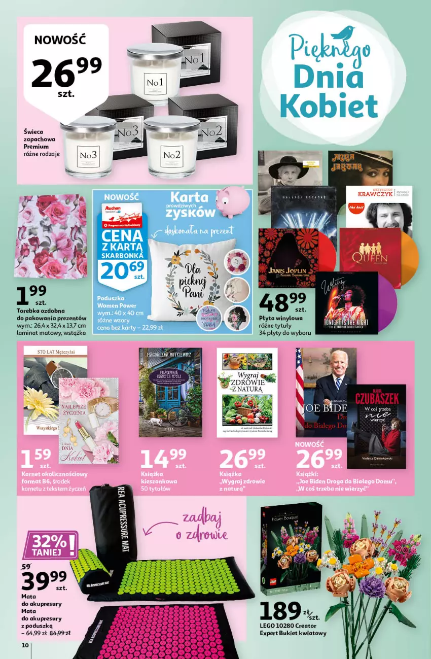 Gazetka promocyjna Auchan - Pięknego Dnia Kobiet Hipermarkety - ważna 04.03 do 10.03.2021 - strona 10 - produkty: Bukiet, LEGO, Płyta, Wstążka