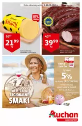 Gazetka promocyjna Auchan - Odkryj z nami regionalne smaki Supermarkety - Gazetka - ważna od 15.09 do 15.09.2021 - strona 1 - produkty: Ser, Gin, Salami, Kiełbasa