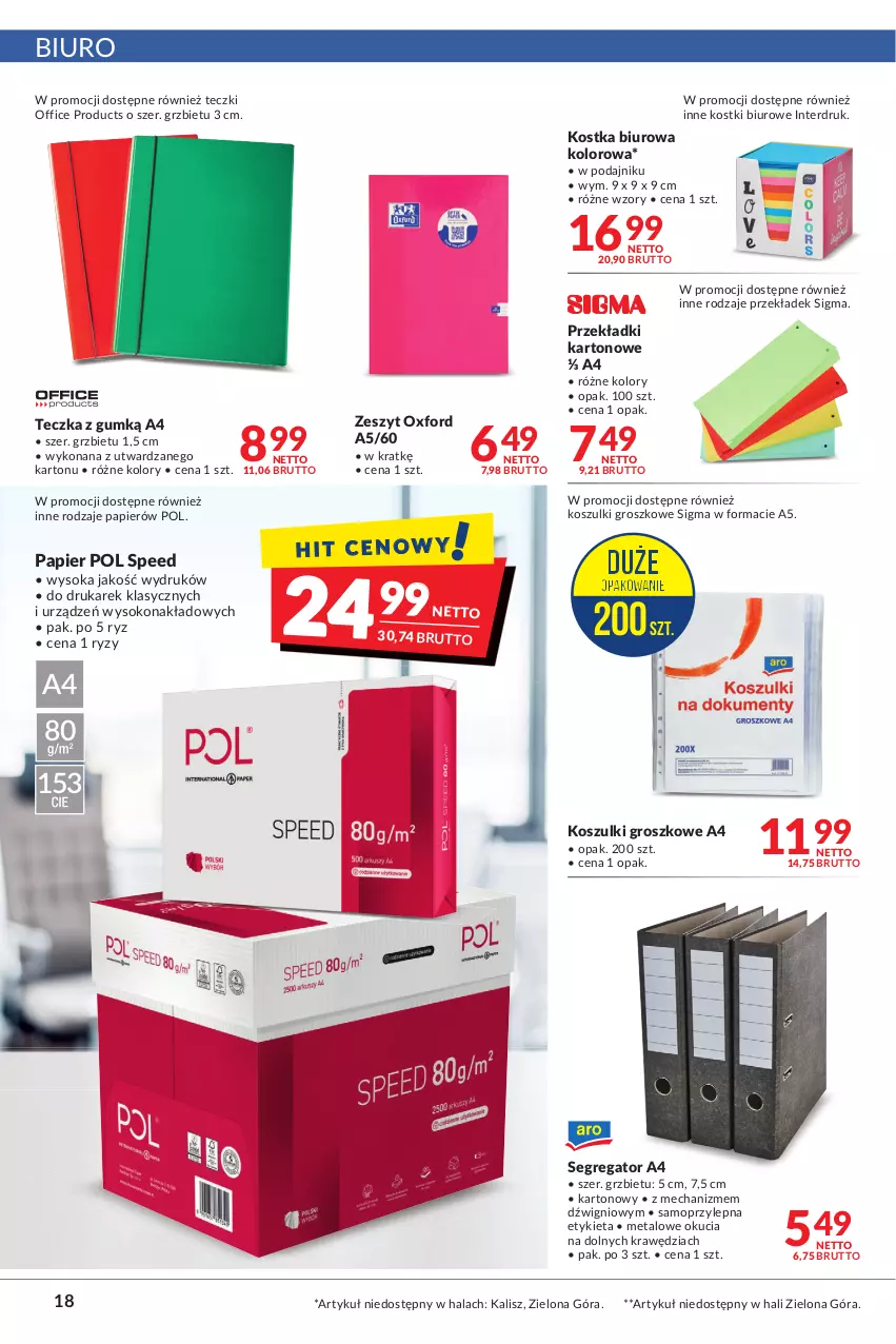 Gazetka promocyjna Makro - [Oferta promocyjna] Artykuły spożywcze i przemysłowe - ważna 04.05 do 16.05.2022 - strona 18 - produkty: Biuro, Dźwig, Kosz, Mop, Papier, Sok