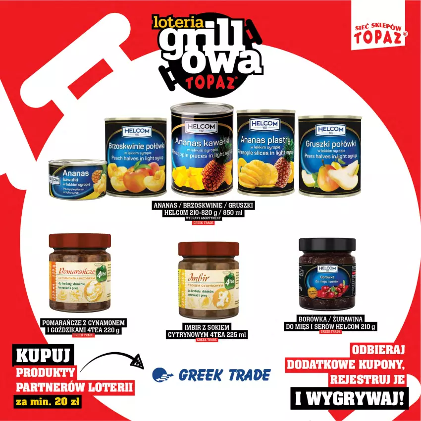 Gazetka promocyjna Topaz - Gazetka - ważna 25.04 do 15.06.2025 - strona 31 - produkty: Ananas, Borówka, Brzoskwinie, Gruszki, Gry, HELCOM, Imbir, Kawa, LG, Piec, Piwa, Pomarańcze, Ser, Sok, Syrop