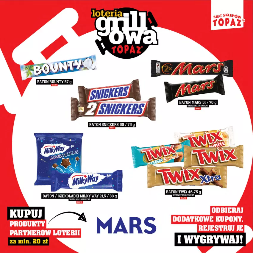 Gazetka promocyjna Topaz - Gazetka - ważna 25.04 do 15.06.2025 - strona 51 - produkty: Baton, Milky Way, Twix