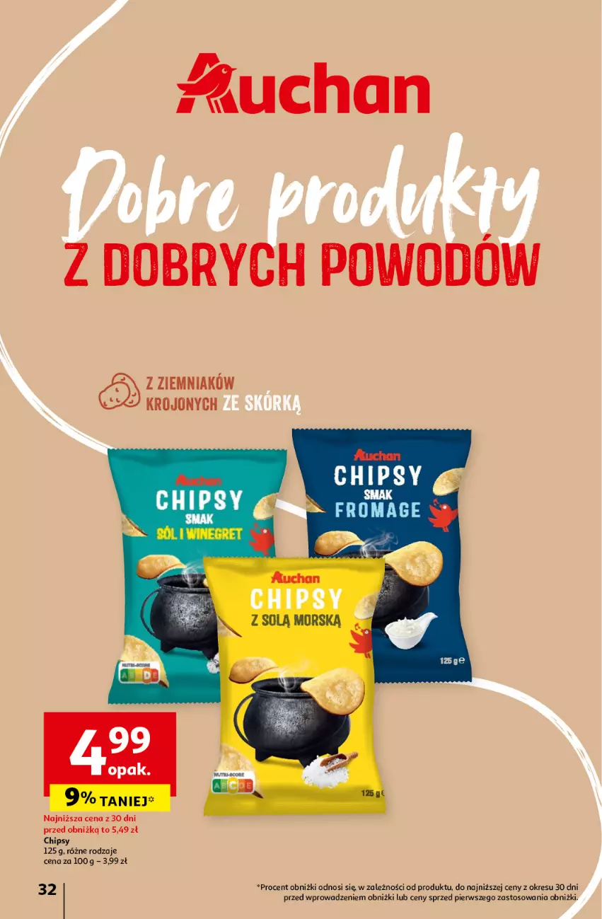 Gazetka promocyjna Auchan - Gazetka Z miłości do okazji Hipermarket Auchan - ważna 08.02 do 14.02.2024 - strona 32 - produkty: Chipsy