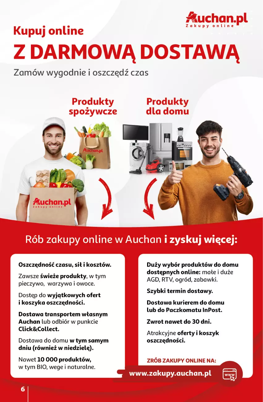 Gazetka promocyjna Auchan - Gazetka Z miłości do okazji Hipermarket Auchan - ważna 08.02 do 14.02.2024 - strona 6 - produkty: Duże AGD, Kosz, Ogród, Owoce, Piec, Pieczywo, Por, Sport, Tran, Warzywa, Warzywa i owoce