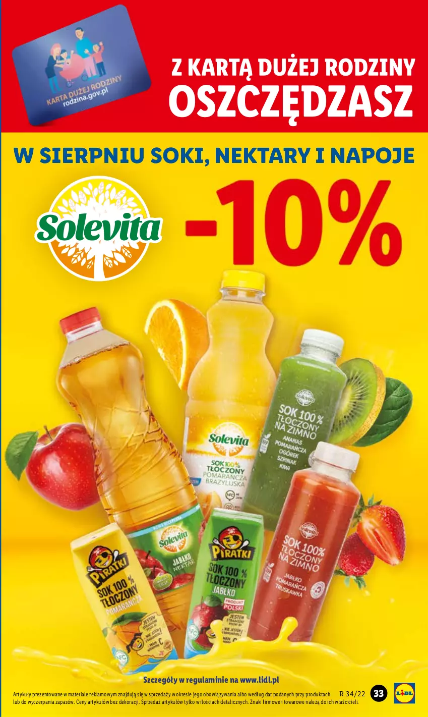 Gazetka promocyjna Lidl - GAZETKA - ważna 25.08 do 28.08.2022 - strona 33 - produkty: Napoje, Nektar, Sok