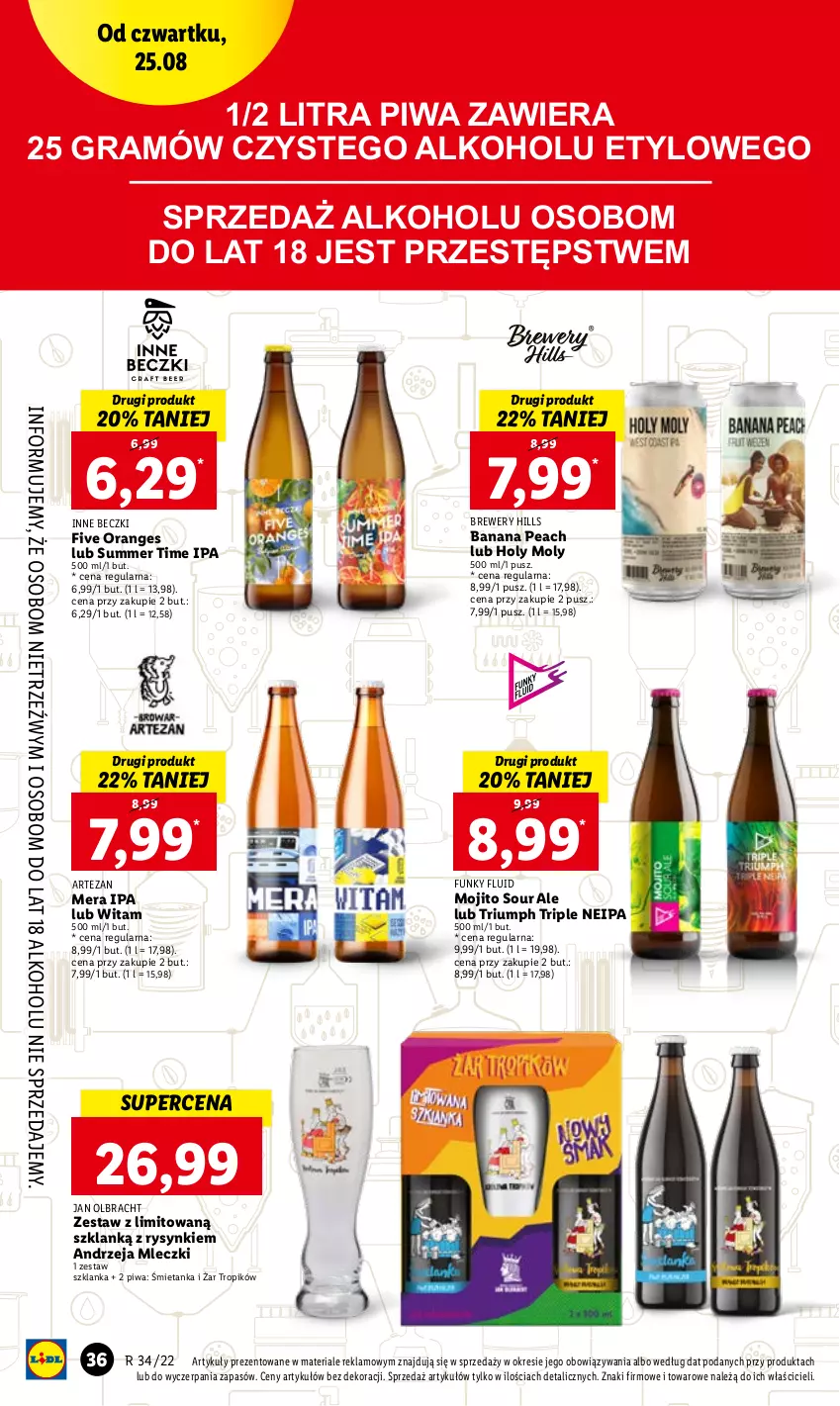 Gazetka promocyjna Lidl - GAZETKA - ważna 25.08 do 28.08.2022 - strona 36 - produkty: Gra, Piwa, Szklanka