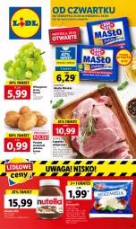 Gazetka promocyjna Lidl - GAZETKA - Gazetka - ważna od 28.08 do 28.08.2022 - strona 1 - produkty: Mozzarella, Nutella, Por, Gra, Ziemniaki, Mlekovita, Lovi, Wino, Waga, Masło, Olej, Mleko