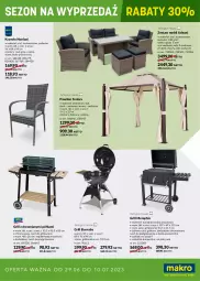 Gazetka promocyjna Makro - Ulotka Ogród - Gazetka - ważna od 10.07 do 10.07.2023 - strona 1 - produkty: Sok, Puf, Stół, Sofa, Sofa 2-osobowa, Półka, Krzesło, Fotel, Grill, Lakier, Fa