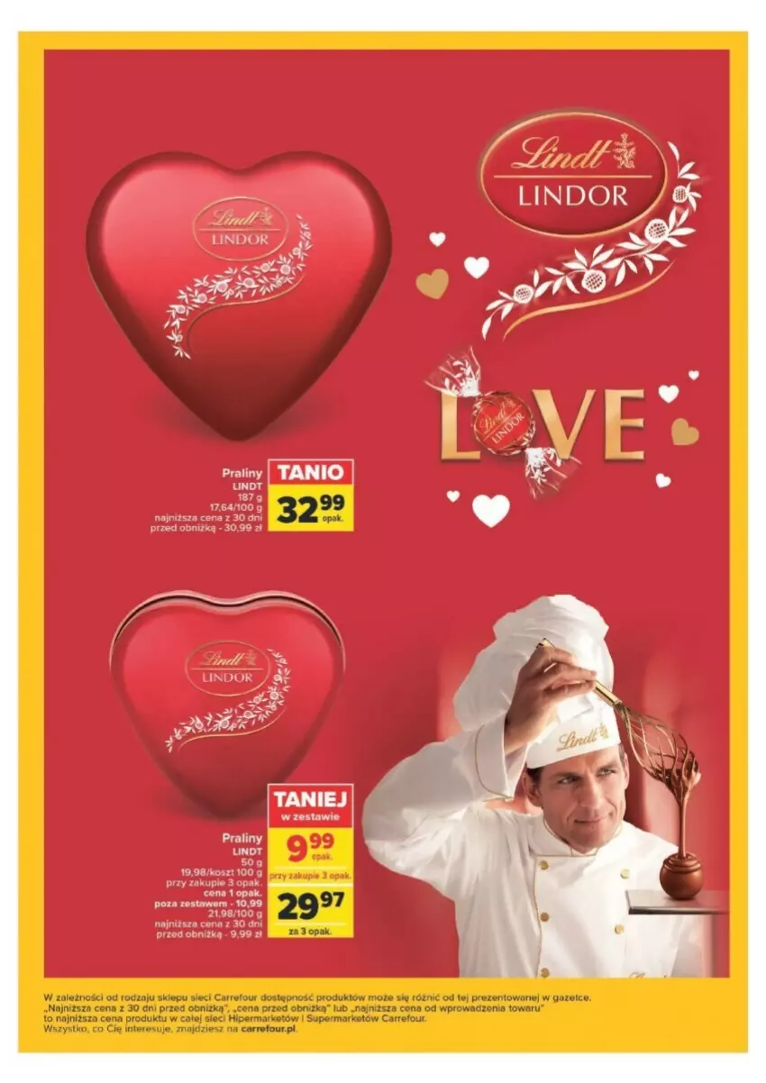 Gazetka promocyjna Carrefour - ważna 12.02 do 17.02.2024 - strona 5 - produkty: Kosz, Lindor, Lindt, Praliny