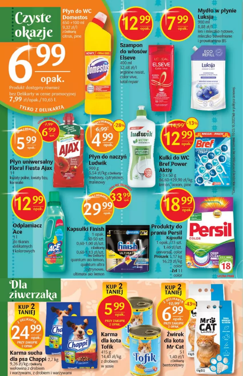 Gazetka promocyjna Delikatesy Centrum - Gazetka DC48 - ważna 08.12 do 14.12.2022 - strona 28 - produkty: Ajax, Chappi, Elseve, Flora, Gin, Luksja, Mleczko, Mydło, Mydło w płynie, Odplamiacz, Ryż, Sos, Szampon, Warzywa, Wołowina