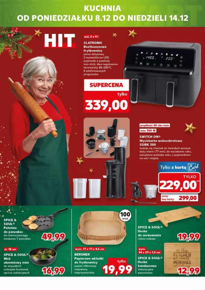 Gazetka promocyjna Kaufland - Kaufland - ważna 04.12 do 09.12.2025 - strona 12 - produkty: Gra, Kuchnia, Papier, Patelnia, Pojemnik, Ser, Sok, Wkładki, Wyciskarka, Wyciskarka wolnoobrotowa