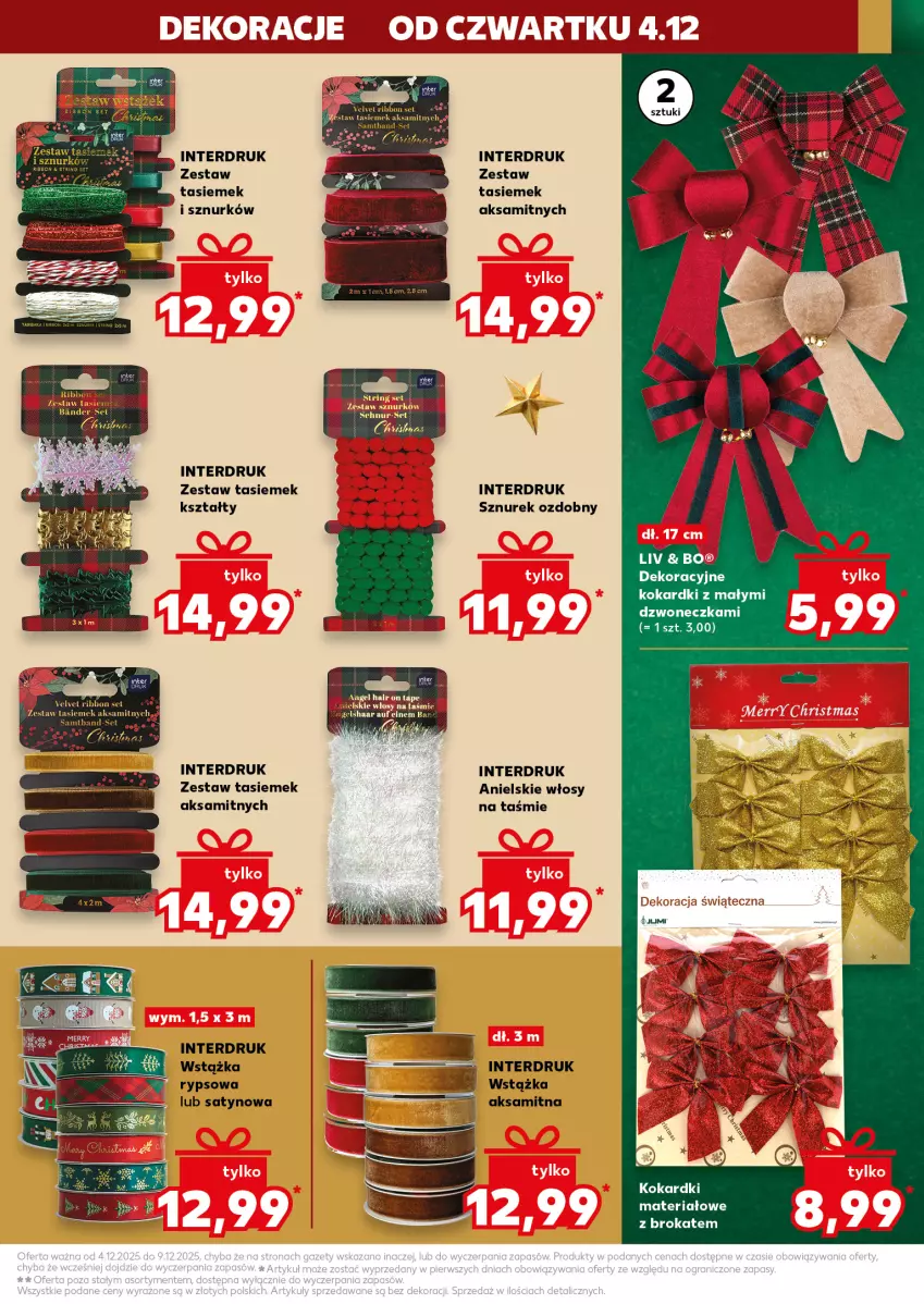 Gazetka promocyjna Kaufland - Kaufland - ważna 04.12 do 09.12.2025 - strona 45 - produkty: Aksam, Sznurek, Wstążka