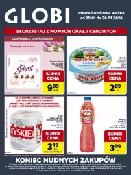 Gazetka promocyjna Carrefour - Gazetka Globi - Gazetka - ważna od 26.01 do 26.01.2026 - strona 1 - produkty: Piwa, Piec, Ser, Gra, Piątnica, Kret, Tyskie, Serek, Hortex