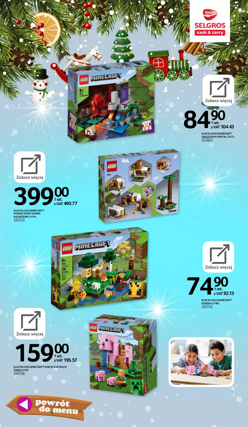 Gazetka promocyjna Selgros - E-katalog zabawki - ważna 10.11 do 24.12.2021 - strona 15 - produkty: Domek na drzewie, Klocki, LEGO, LEGO Minecraft, Minecraft, Por, Portal, Portal 2