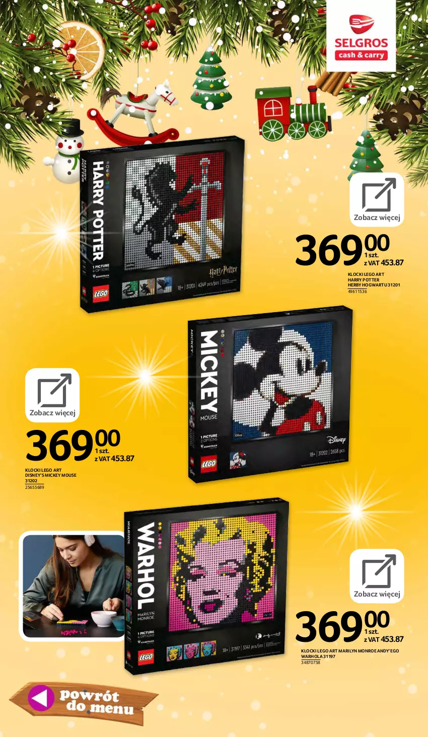 Gazetka promocyjna Selgros - E-katalog zabawki - ważna 10.11 do 24.12.2021 - strona 23 - produkty: Disney, Harry Potter, Klocki, LEGO, Marilyn