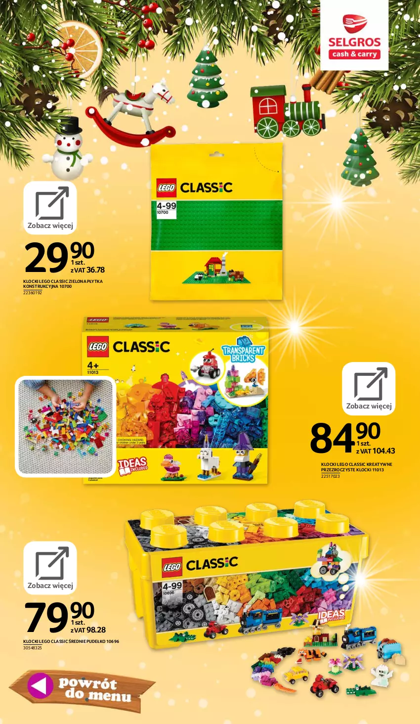 Gazetka promocyjna Selgros - E-katalog zabawki - ważna 10.11 do 24.12.2021 - strona 24 - produkty: Klocki, LEGO, LEGO Classic, Płytka, Pudełko